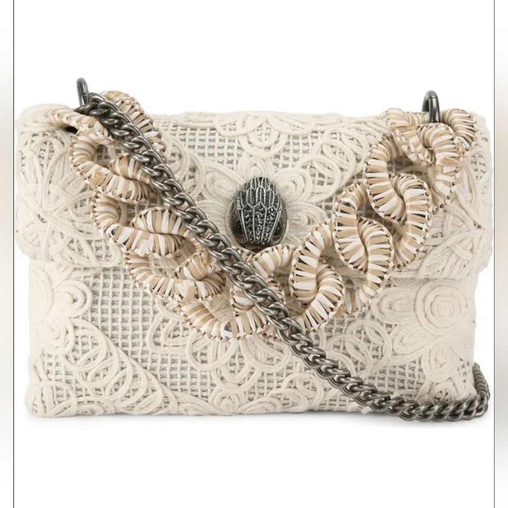 KURT GEIGER Medium Kensington Flower Lace Convertible Shoulder Bag Rare Sold Out